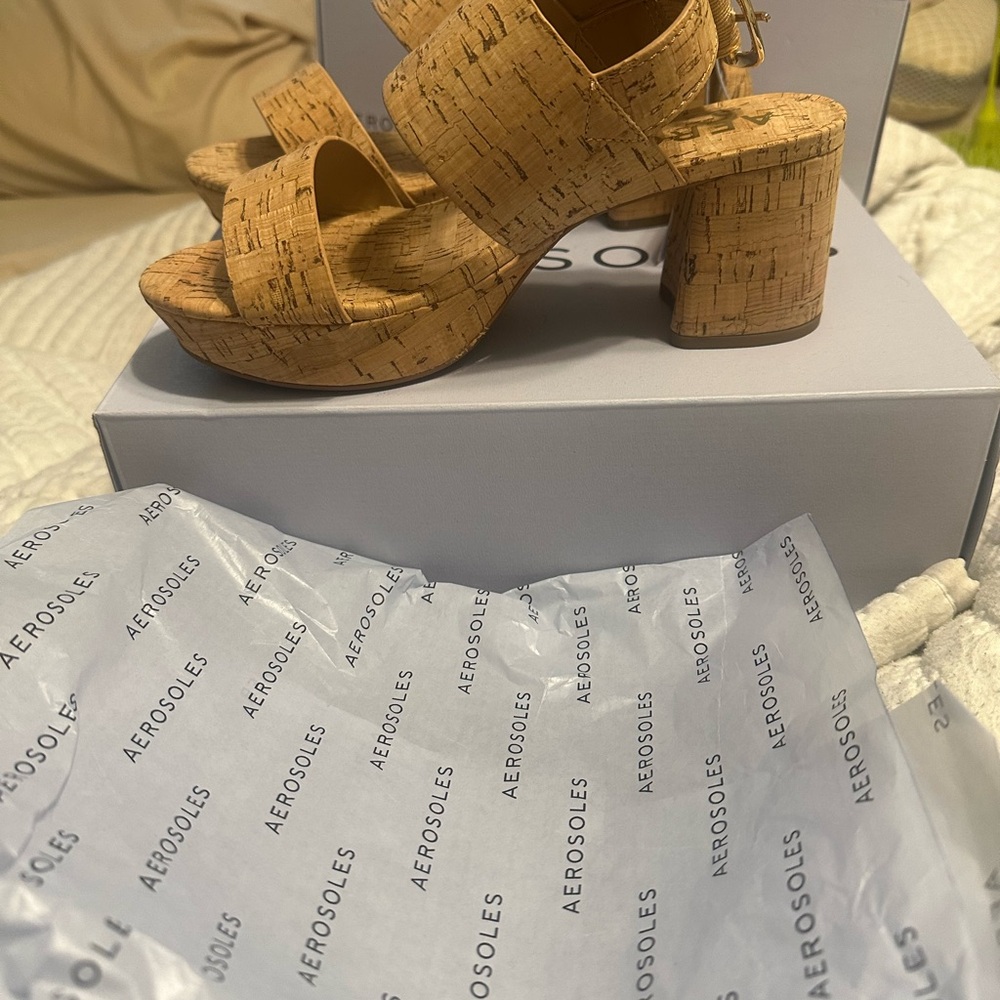 AEROSOLES Cork Platform Heels